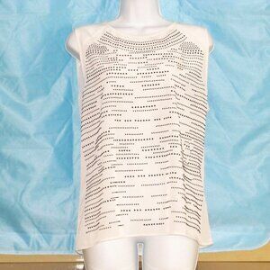 Calvin Klein Top blouse top white with studs size XL
